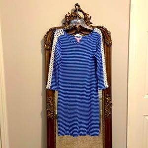 ⭐️5/$40. Lilly Pulitzer Stripe Dress with Lace Inserts